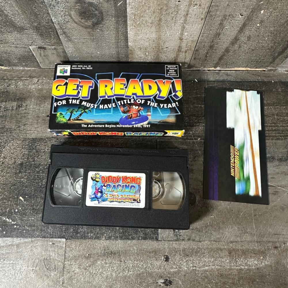 NINTENDO 64 N64 DIDDY KONG RACING WILD ADVENTURE VHS TAPE PROMO INTERACT 1997 DK
